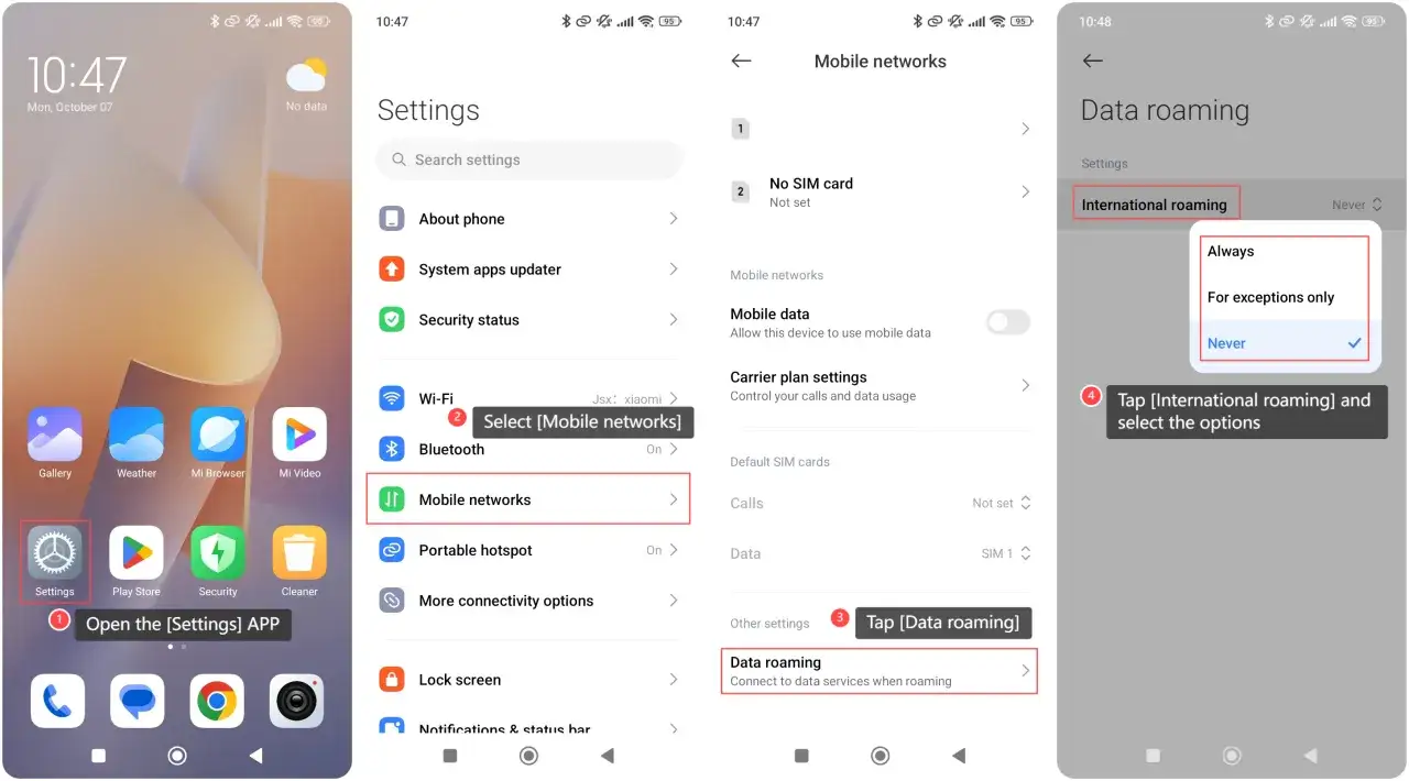 Mapa świata z zaznaczonymi strefami roamingu UE i poza UE