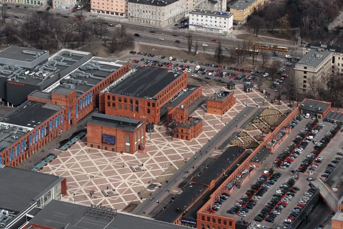 Manufaktura Ł&oacute;dź widok z g&oacute;ry