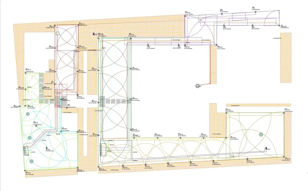 schemat instalacji nawadniania średnice rur