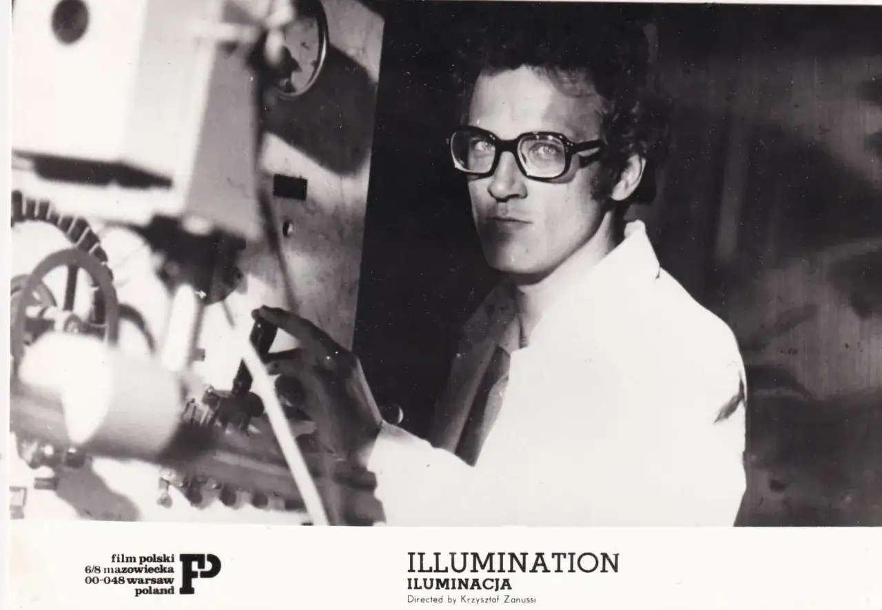 Krzysztof Zanussi portret lub kolaż plakatów filmowych