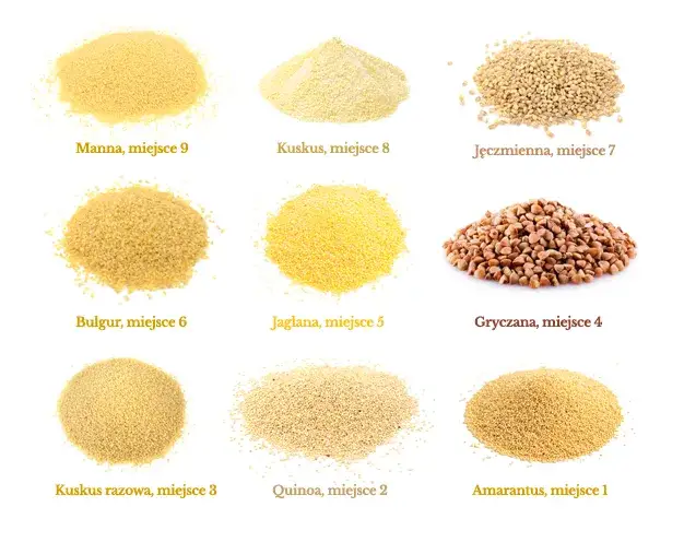 różne rodzaje kasz przed gotowaniem