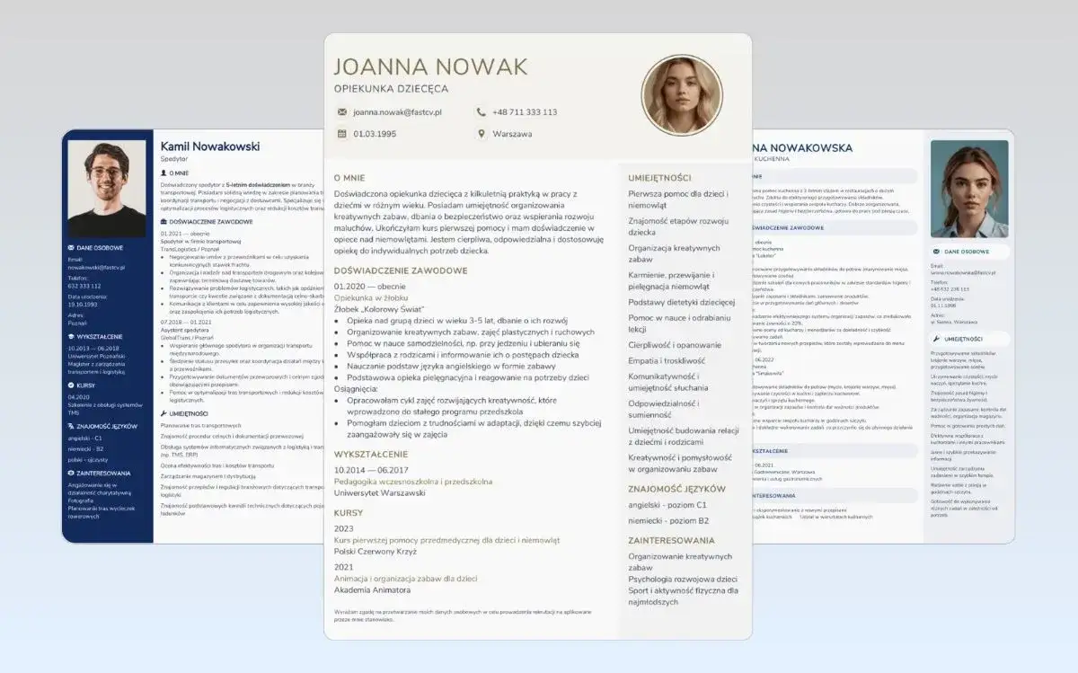 Nowoczesne CV profesjonalne wzór 2026