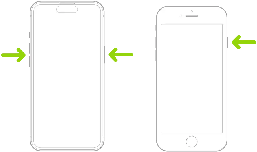 różne modele iphone przyciski wyłączania