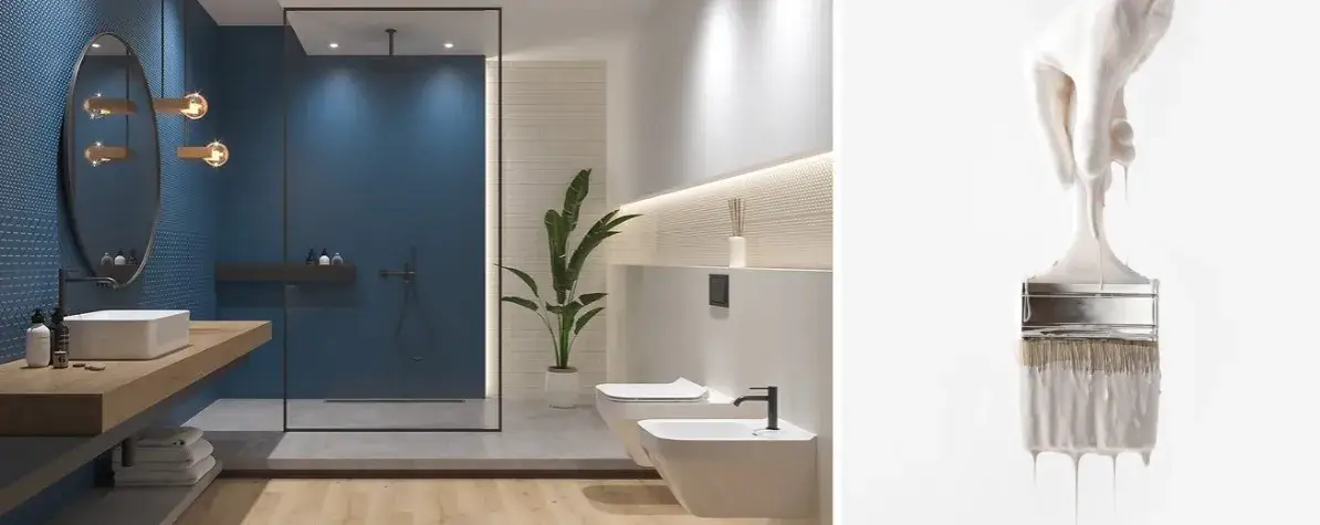 pomalowane płytki łazienka inspiracje