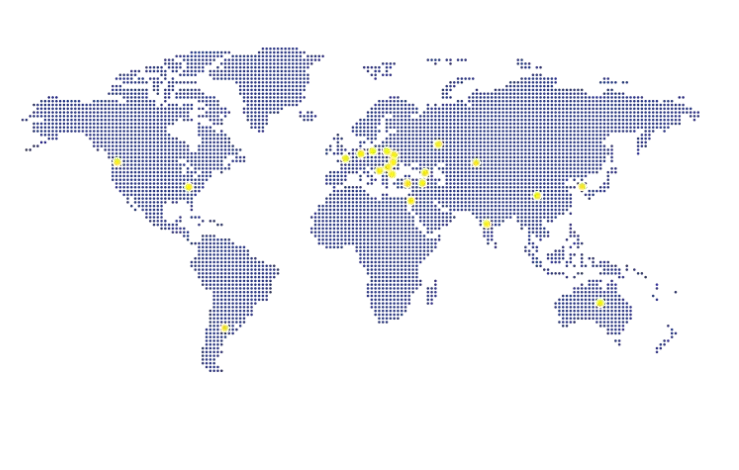 Mapa Polski z punktami pobrań Diagnostyka Synevo ALAB
