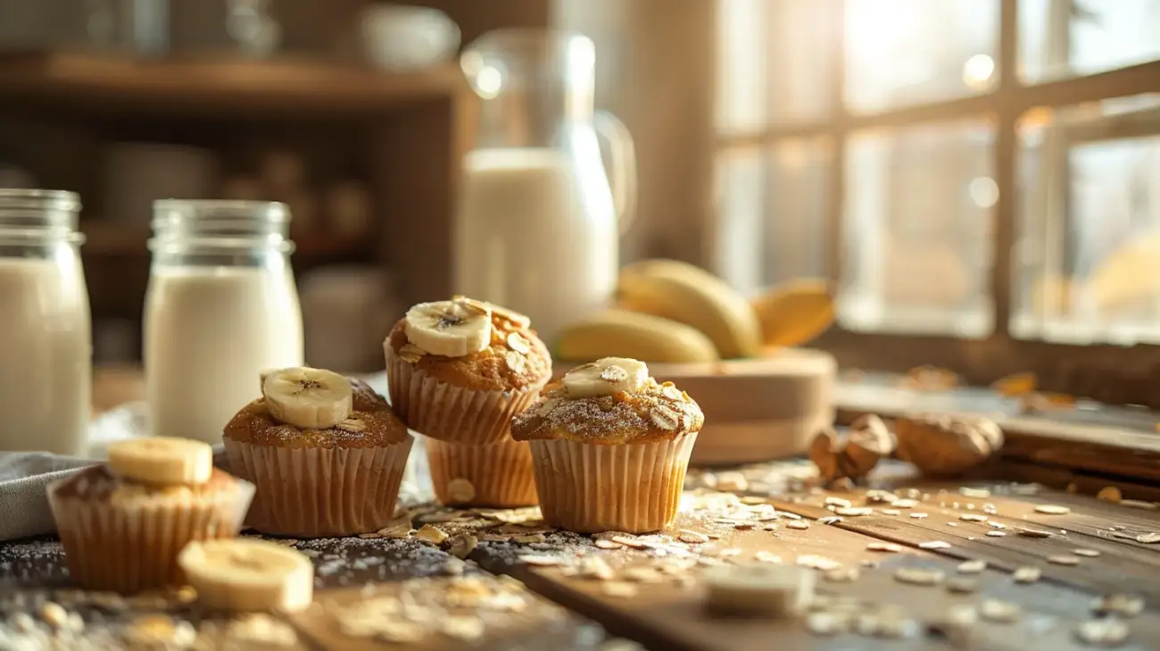 Zdjęcie Muffiny bananowe z płatkami owsianymi: Jak dodać energii do poranka?