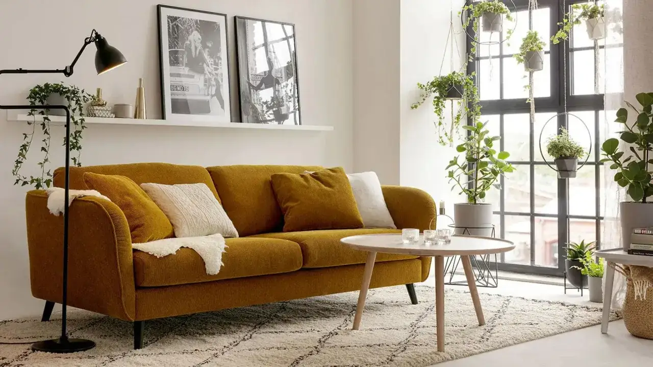 Zdjęcie Miodowa kanapa: jakie kolory ścian wybrać? Inspiracje i porady