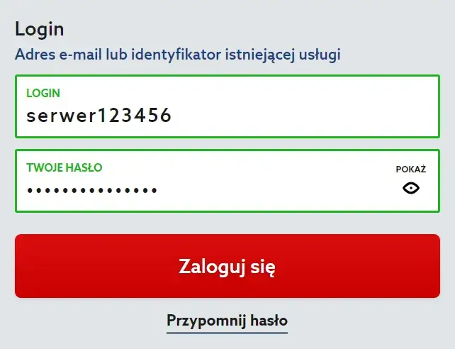 logowanie do panelu klienta na stronie pożyczkowej