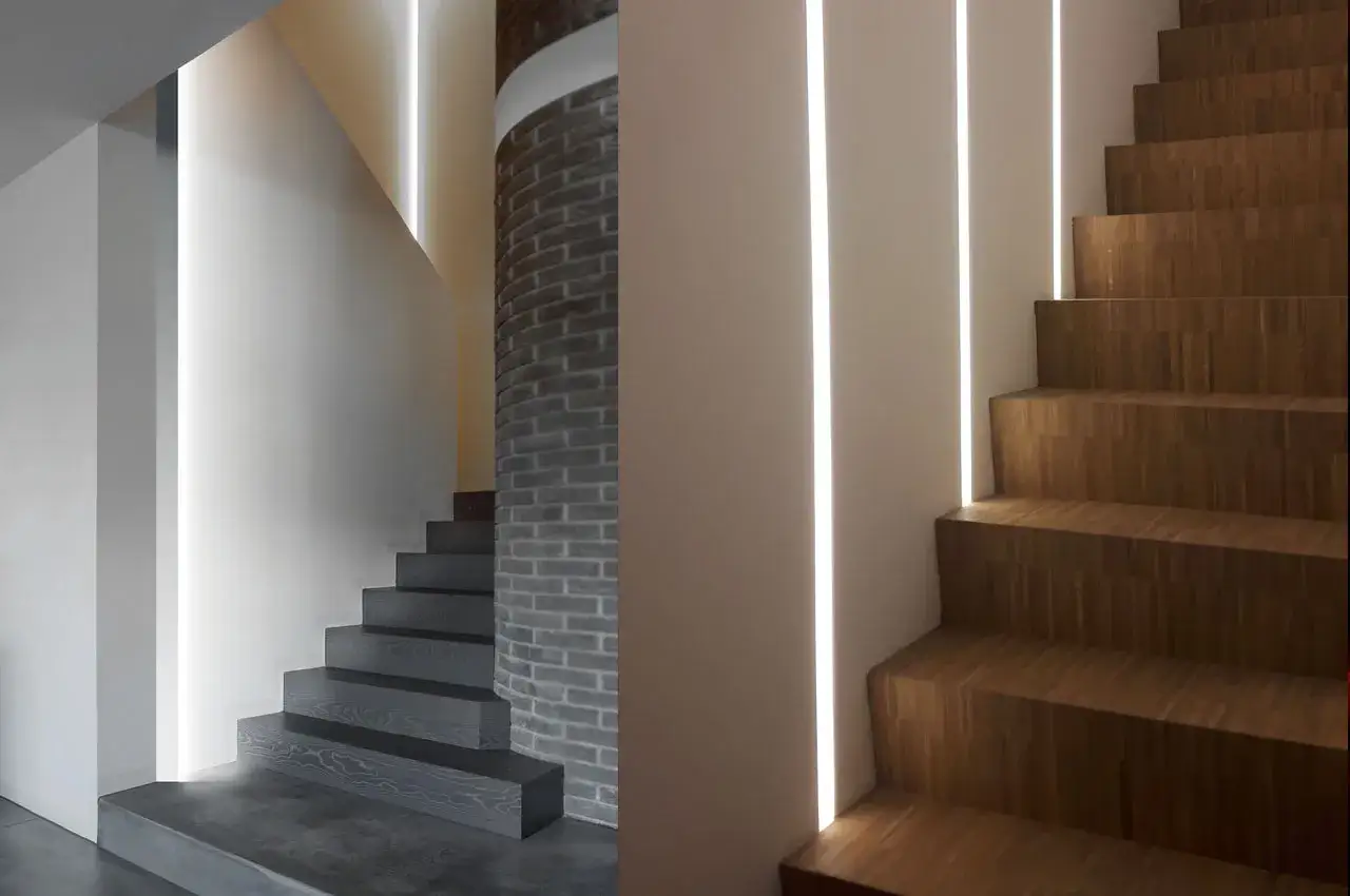 Nowoczesne oświetlenie schod&oacute;w bezpieczeństwo estetyka
