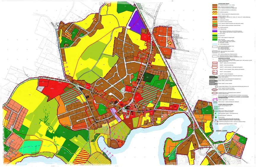 Mapa z miejscowym planem zagospodarowania przestrzennego