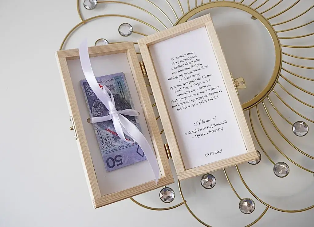 prezenty na komunię koperta pieniądze