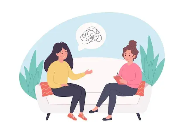 kobieta rozmawia z psychologiem