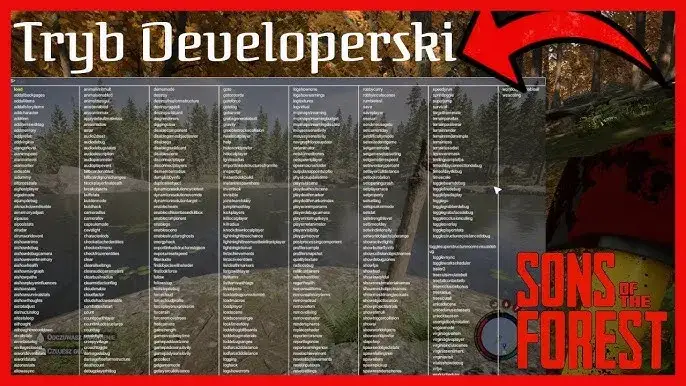Sons of the Forest menu gł&oacute;wne cheatstick