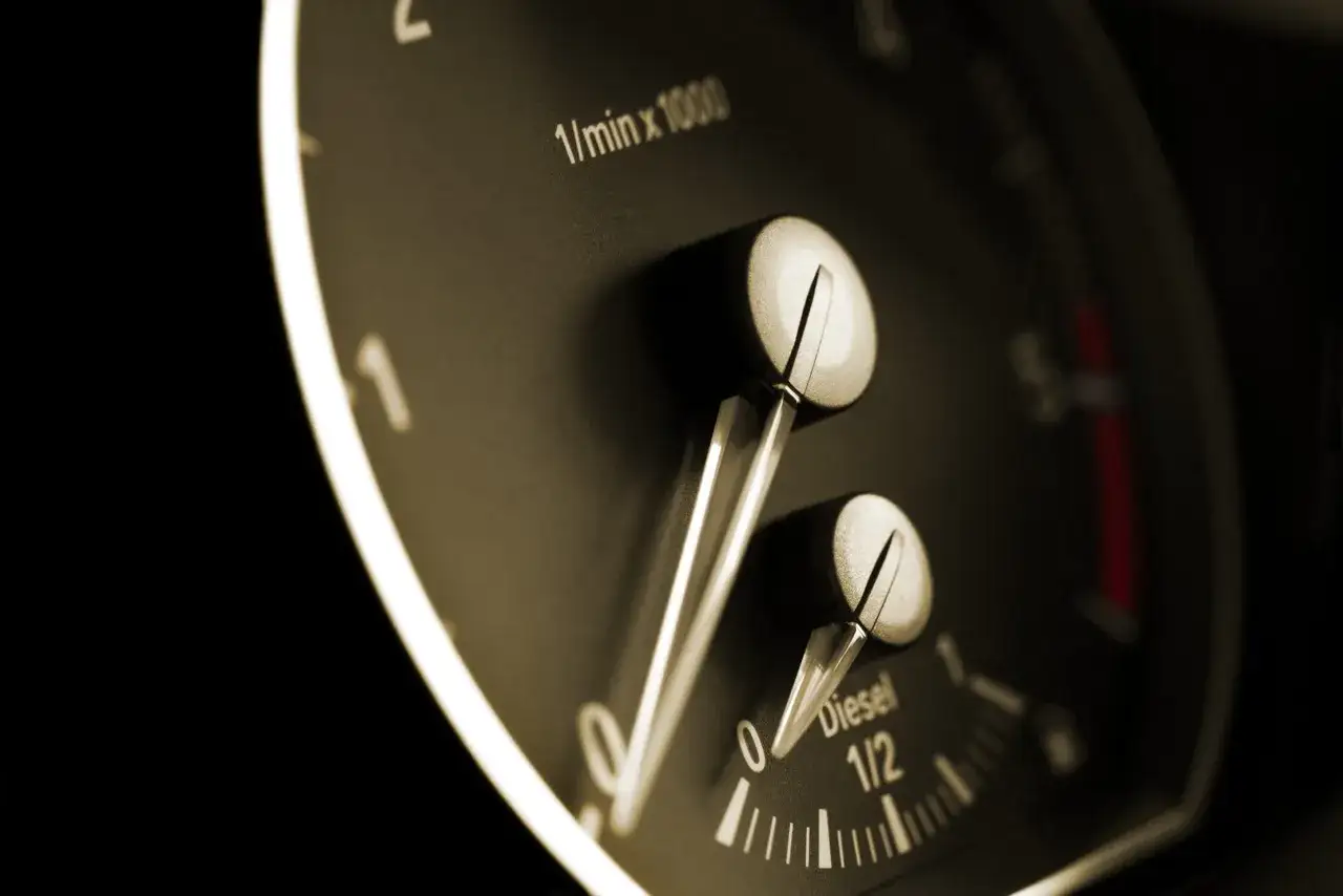 Silnik Diesla widok od przodu