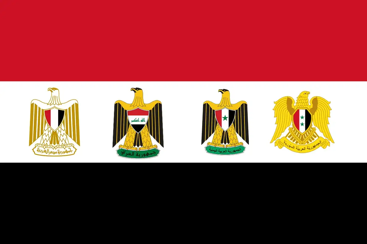 por&oacute;wnanie flag iraku syrii egiptu jemenu