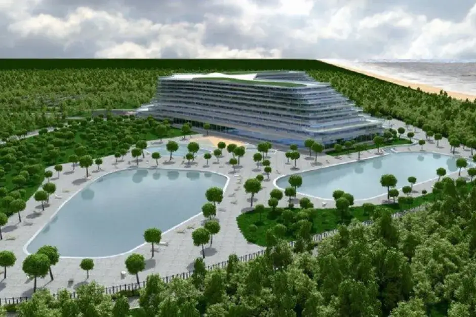 hotel gołębiewski pobierowo wizualizacja / hotel gołębiewski pobierowo z lotu ptaka