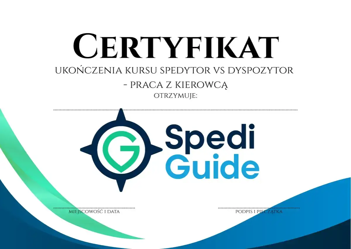 kurs spedytora certyfikat