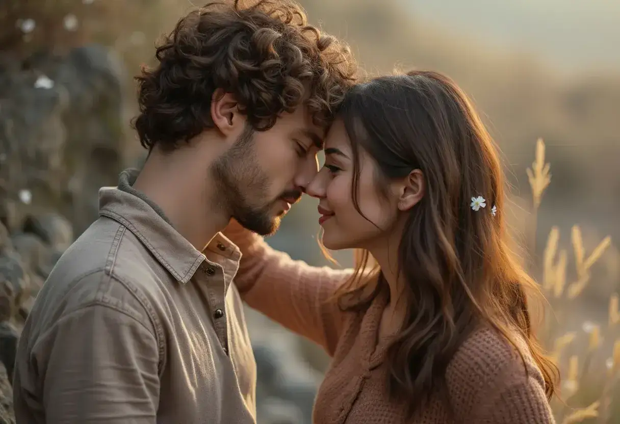 Delikatne zbliżenie zakochanych, subtelny dotyk czołami. Tak właśnie zachowuje się zakochany introwertyk &ndash; w ciszy, bliskości i wzajemnym zrozumieniu.