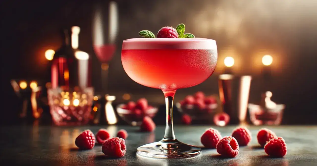 Dekoracja drinków malinowych