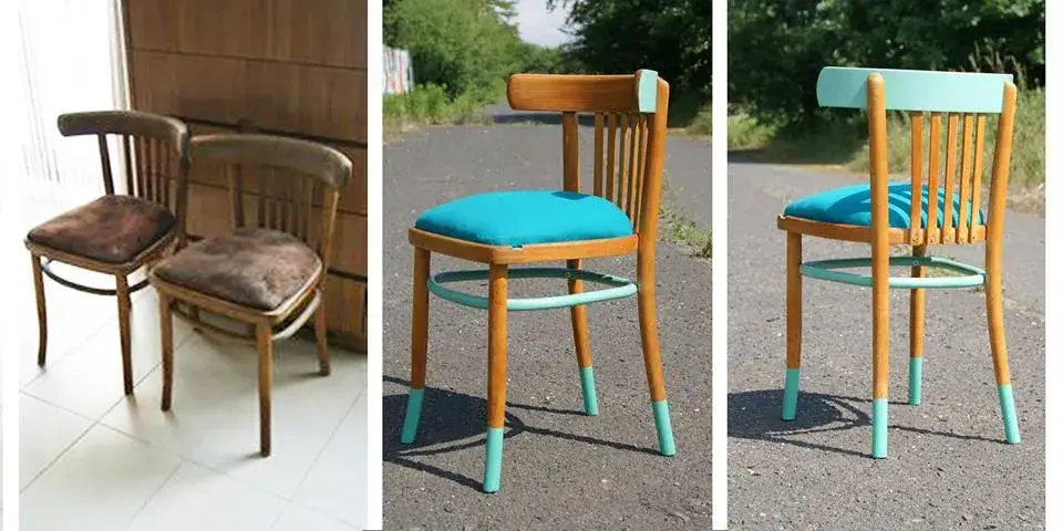 Odnowione krzesła drewniane inspiracje