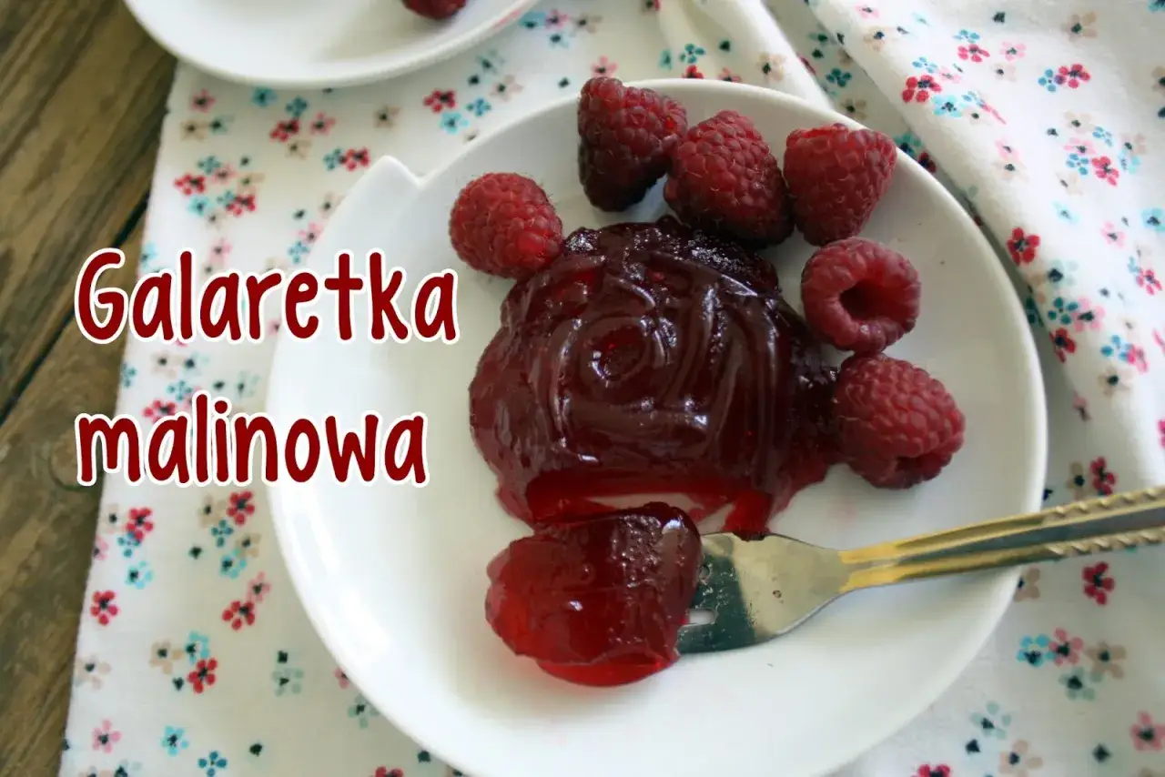 galaretka malinowa porcja