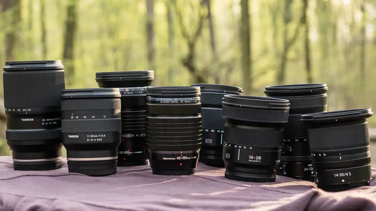 r&oacute;żne obiektywy do fotografii krajobrazowej
