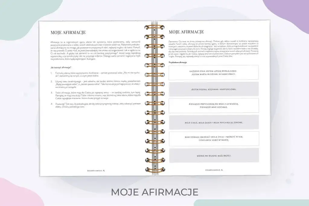 Dziennik wdzięczności i cele osobiste