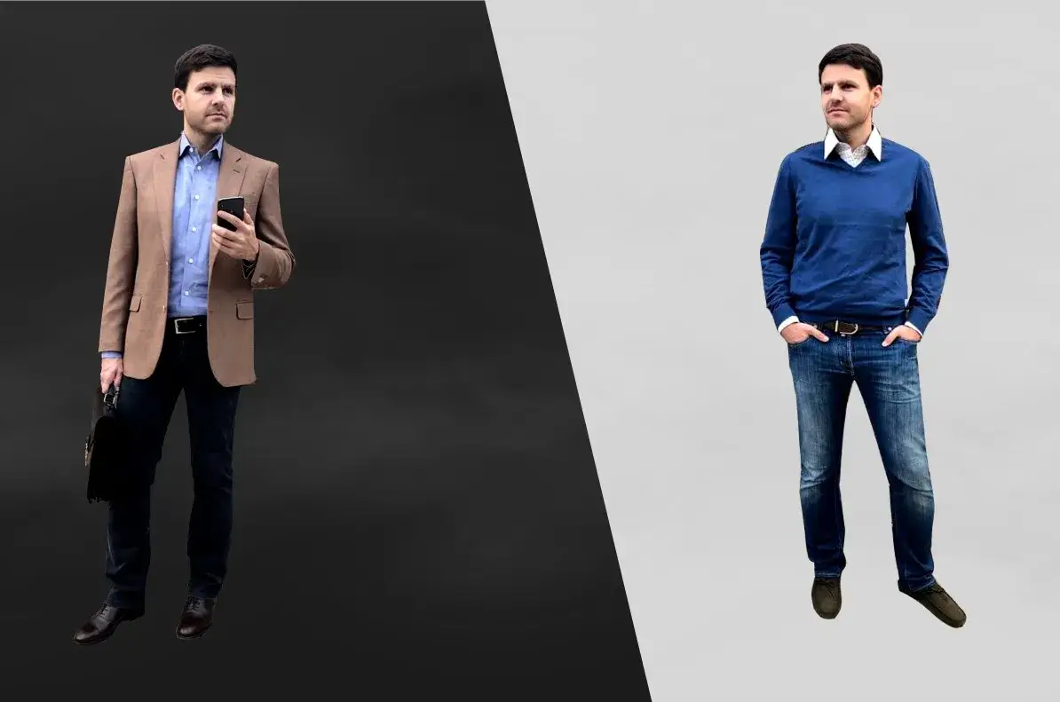 Porównanie stylizacji casual, smart casual i business casual