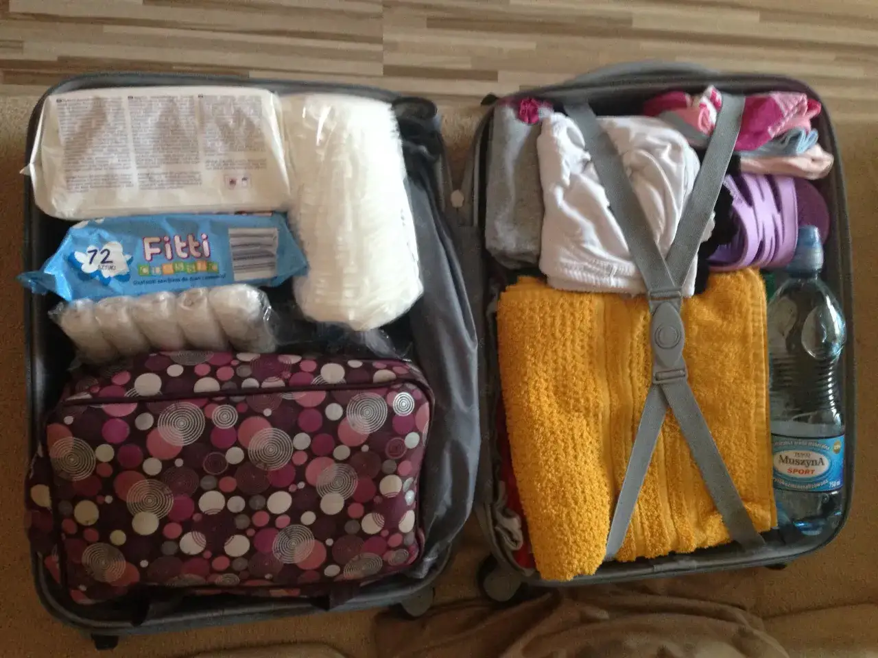 Spakowana torba do szpitala dla ciężarnej