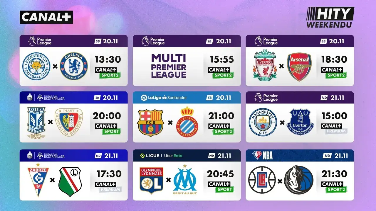 Harmonogram transmisji piłkarskich