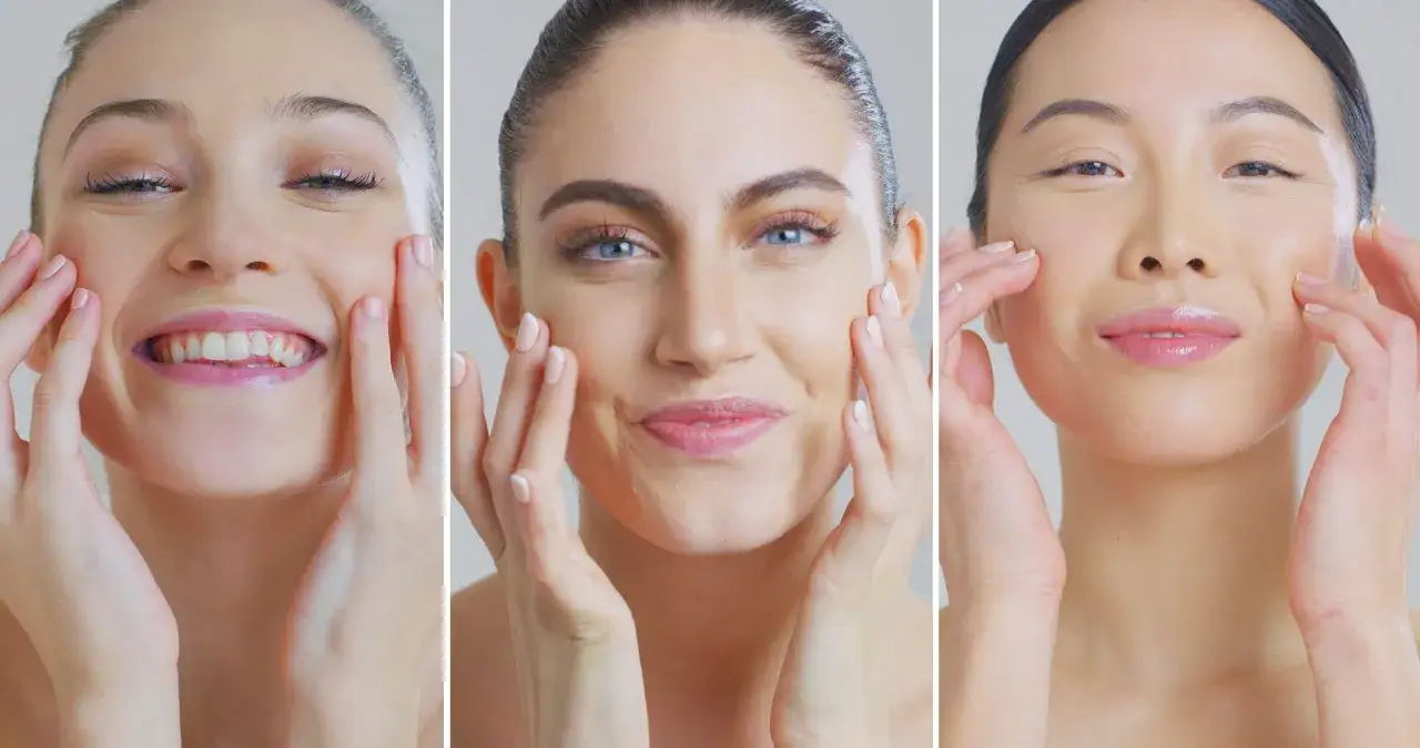 różne typy cery infografika