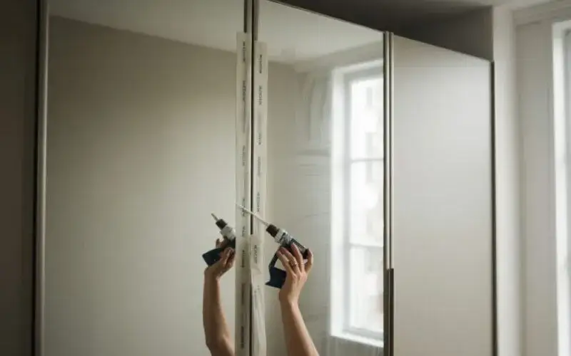 Jak okleić lustro taśmą malarską przed demontażem