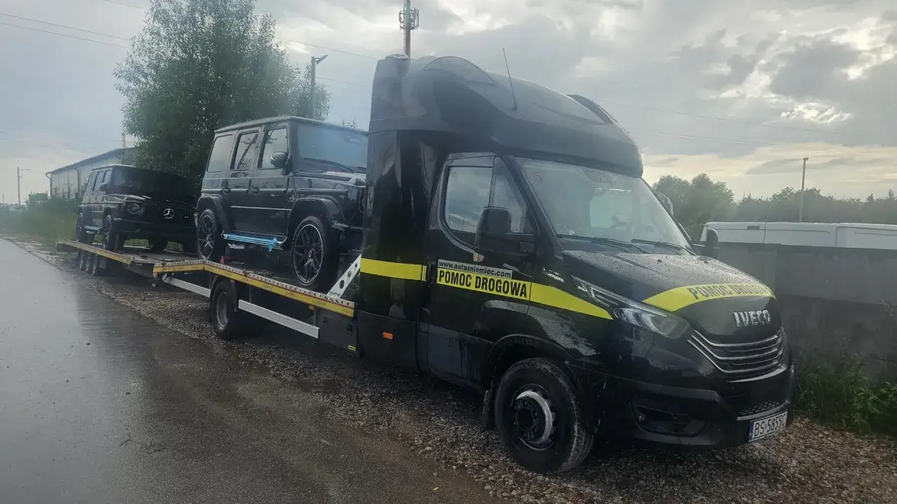 laweta auto z niemiec, samoch&oacute;d na lawecie