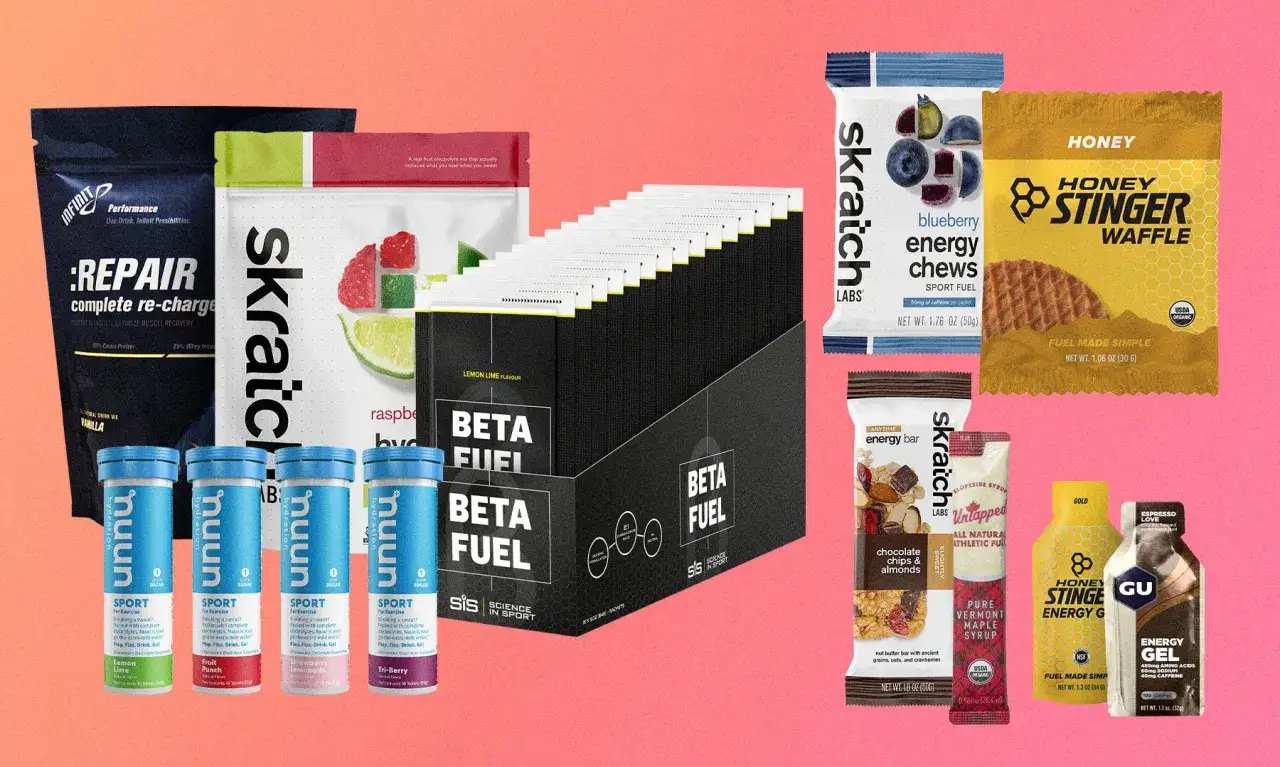 Co jeść na rowerze? Zestaw żeli energetycznych, baton&oacute;w, napoj&oacute;w i elektrolit&oacute;w na długie trasy.