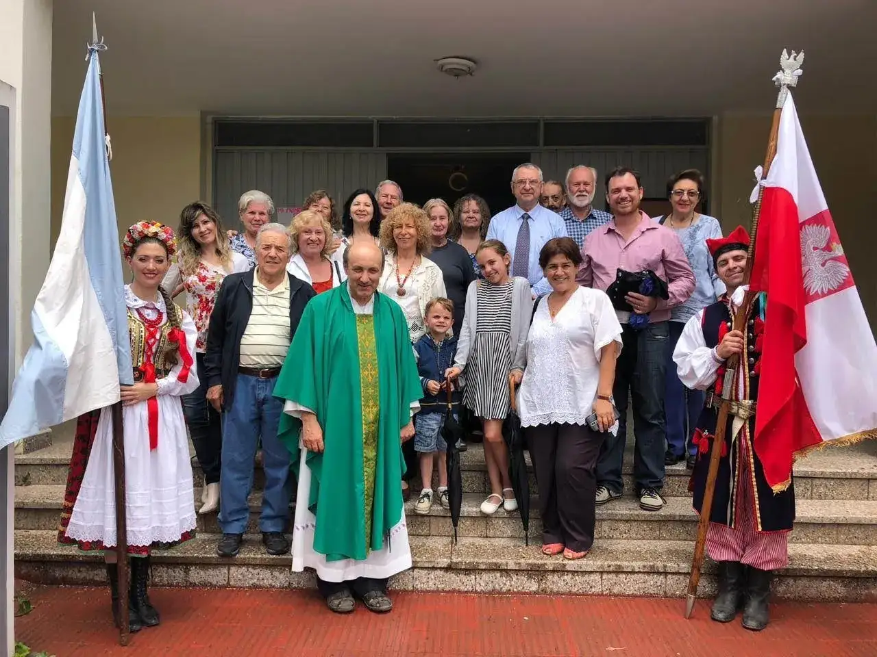 Flaga Argentyny i Polski razem