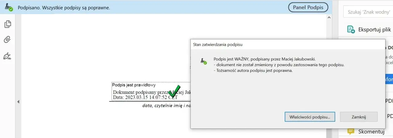 elektroniczne CV podpis skan