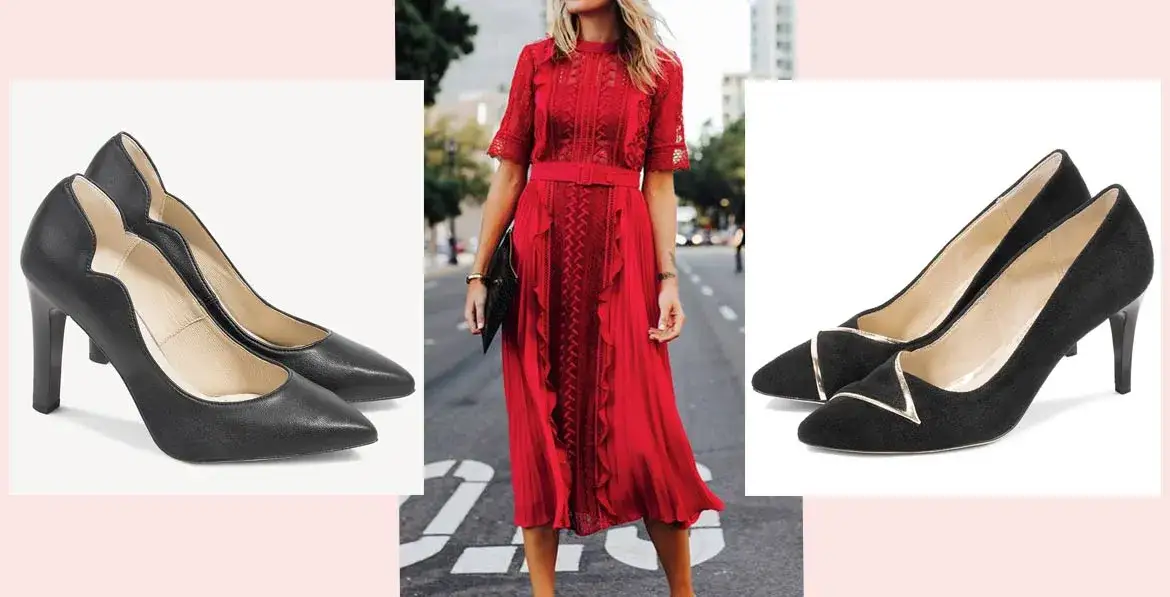 czerwona sukienka casualowe stylizacje buty