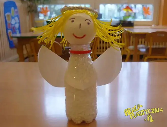 materiały do zrobienia aniołka z butelki