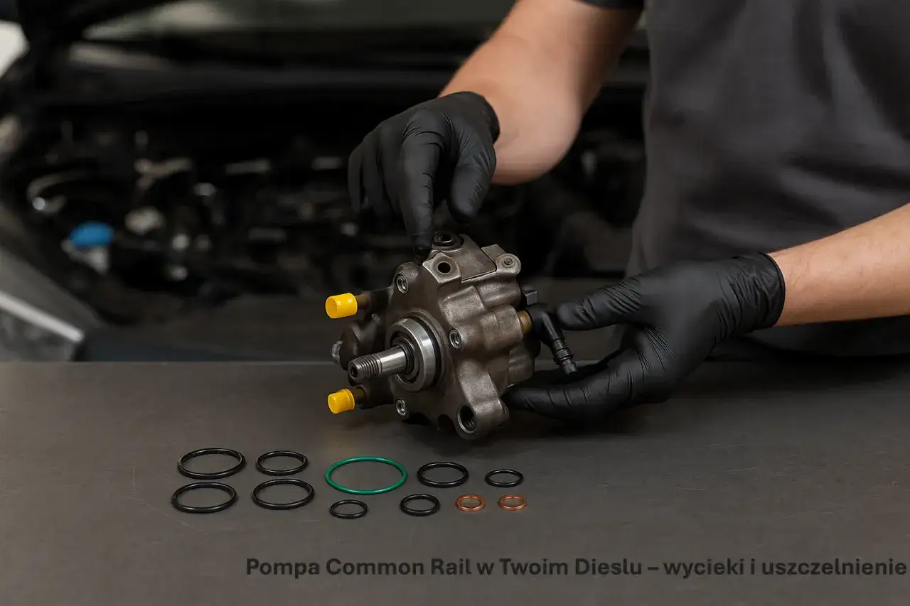 Diesel engine fuel system diagram