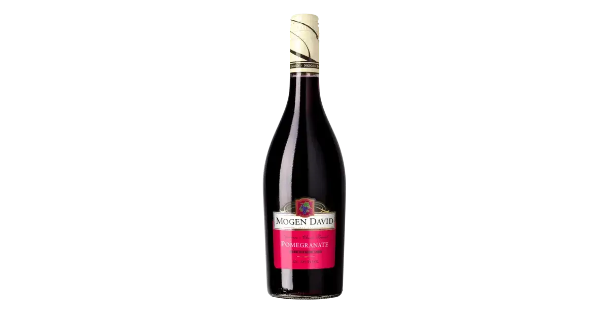 wino mogen david pomegranate butelka