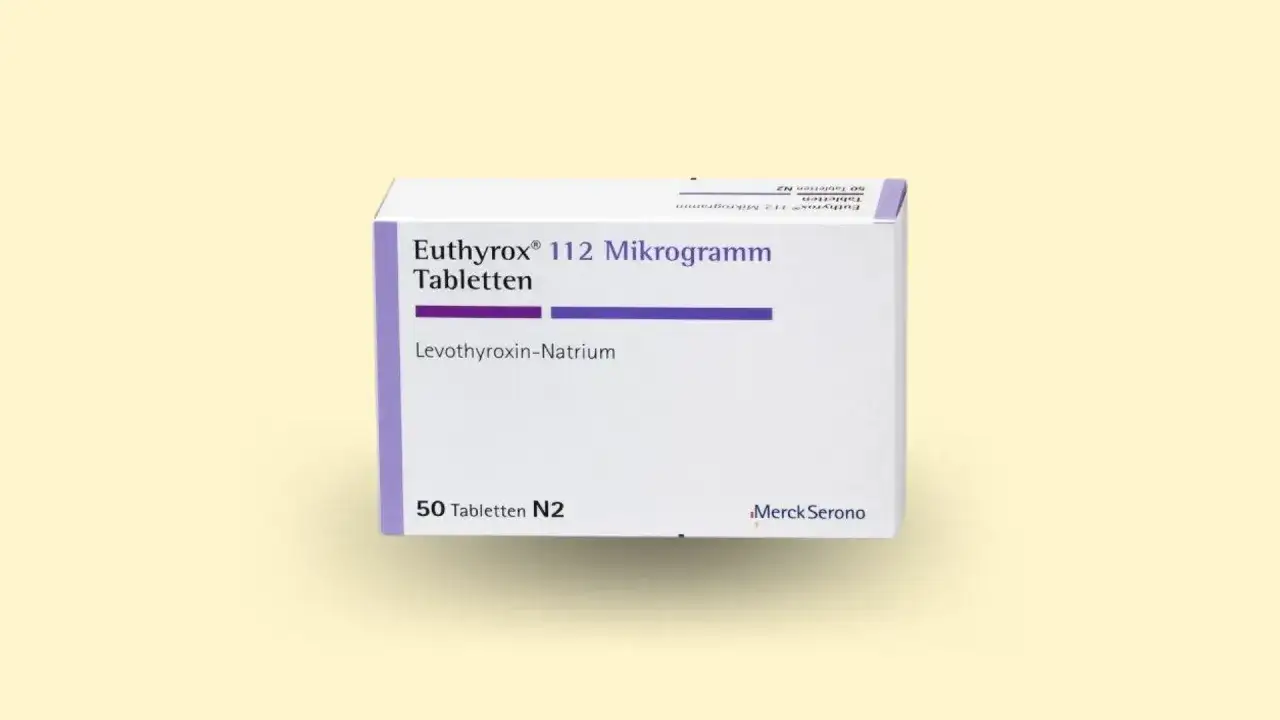 Opakowanie Euthyrox 112 mikrogramów, 50 tabletek. Pamiętaj o regularnym przyjmowaniu leku, aby uniknąć pominięcia dawki.