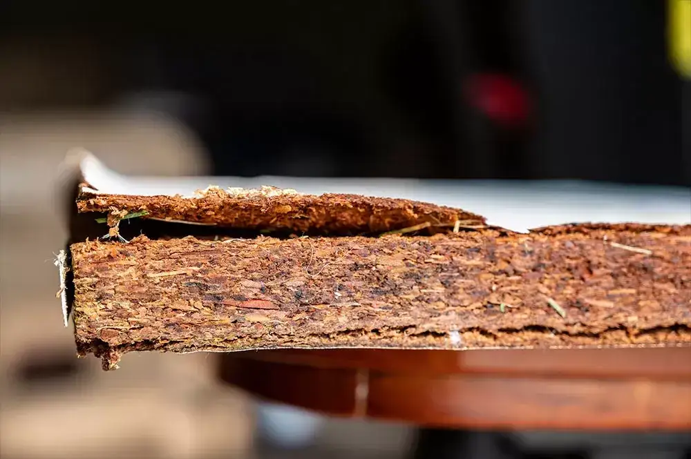 spuchnięta płyta MDF uszkodzenia wilgocią