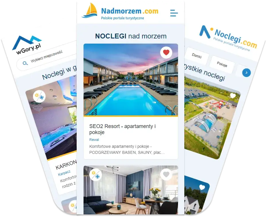 r&oacute;żne portale rezerwacyjne nocleg&oacute;w nad morzem