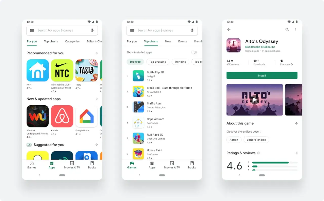 Google Play Store interface on Android phone