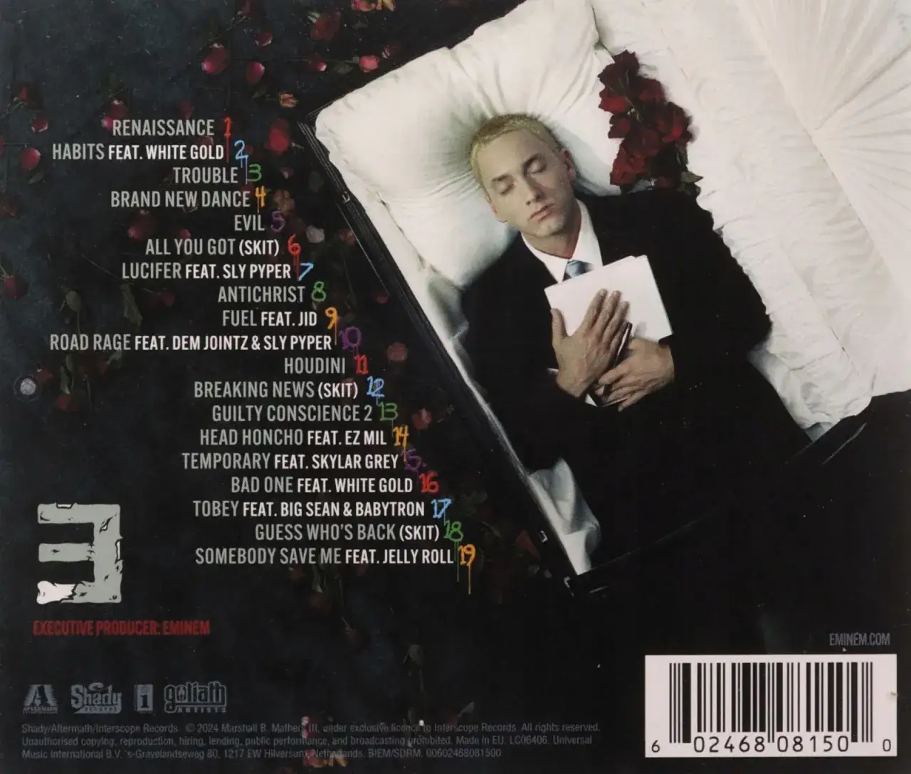 Eminem The Death of Slim Shady album cover