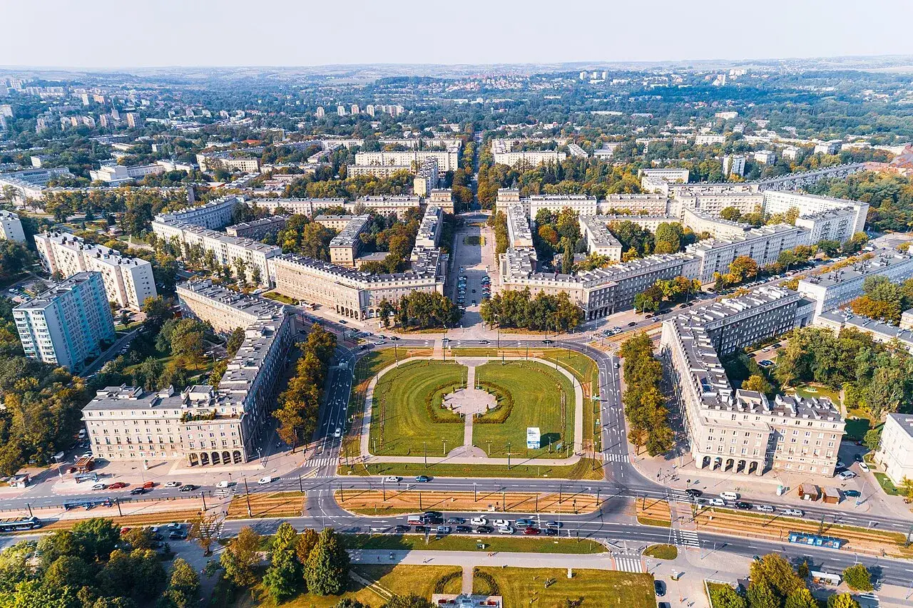 Mapa Osiedle Szkolne Krak&oacute;w Nowa Huta Plac Centralny