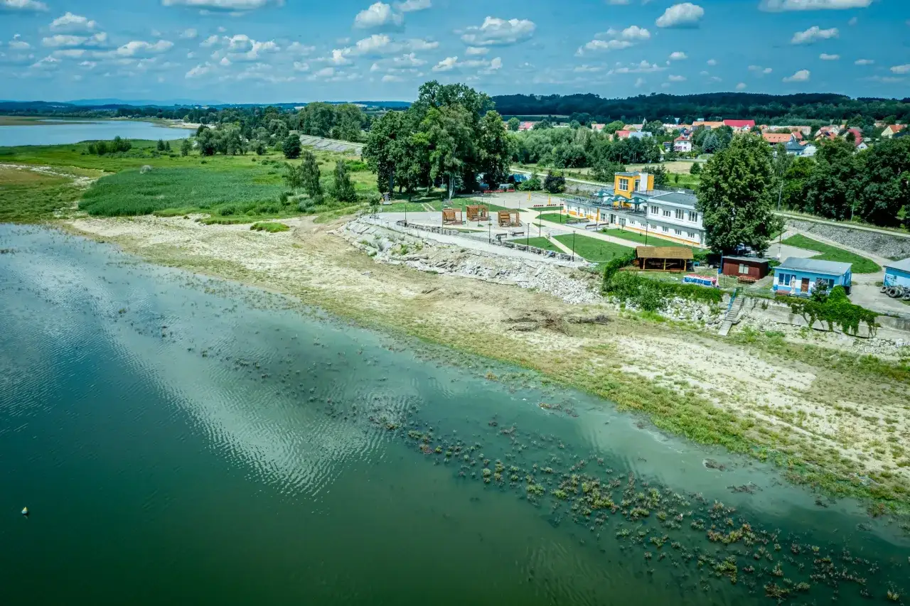 Jezioro Otmuchowskie widok z lotu ptaka