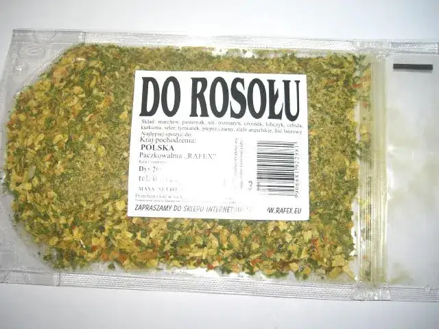 przyprawy do rosołu ziele angielskie liść laurowy cebula