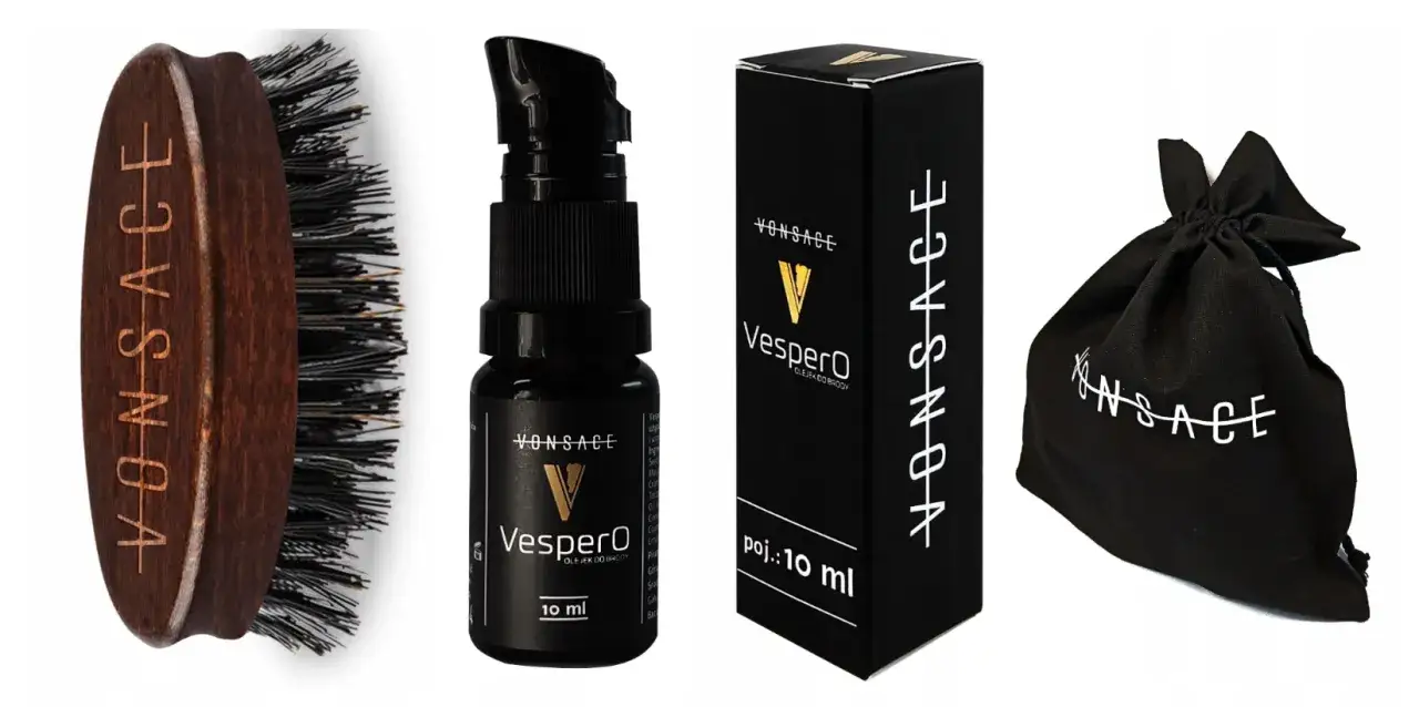 Zestaw do pielęgnacji brody dermaroller olej kartacz