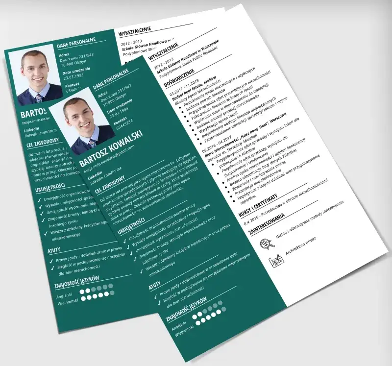 Przykładowe CV z sekcją kursy i szkolenia